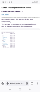 Kraken 基准 - Firefox（图片来源：屏幕截图 - Sergey Tarasov - Notebookcheck）