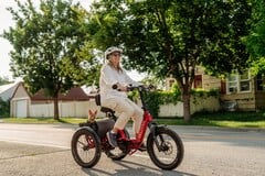 Velotric Triker 电动三轮车的电机功率为 750 瓦，扭矩为 90 牛米，峰值功率为 1,300 瓦（图片来源：Velotric）。