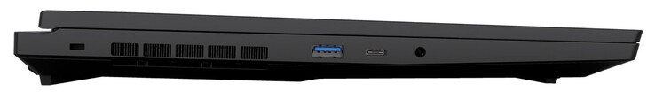 左侧电缆锁插槽、USB 3.2 Gen 1 (USB-A)、USB 3.2 Gen 1 (USB-C)、音频组合