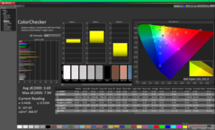 校准前的 ColorChecker(对比 P3)