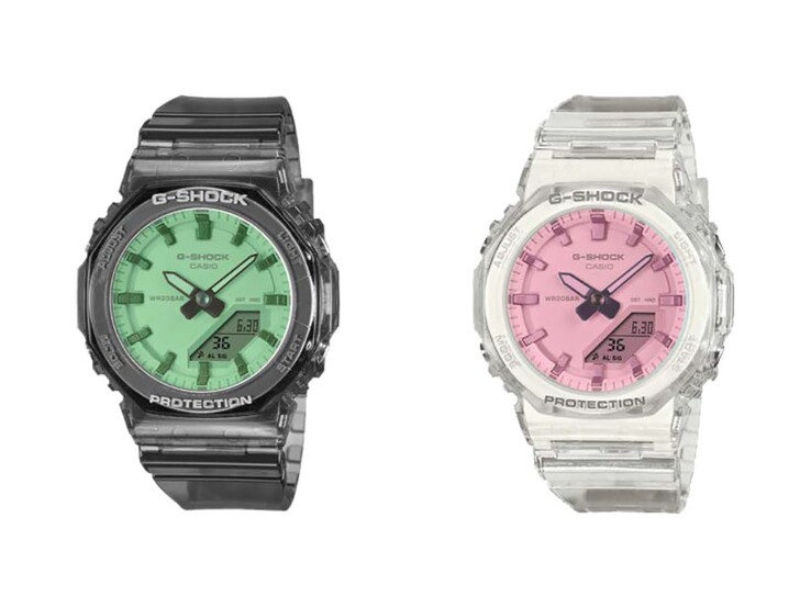 卡西欧 G-Shock GMA-P2100SR-1A 和 GMA-P2100SR-7A 手表