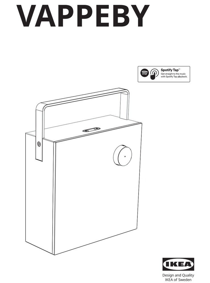新的方形宜家VAPPEBY蓝牙音箱的FCC文件显示了其外观。(图片来源：宜家)