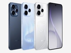 Oppo Reno 15c 有学院蓝、极光蓝和星光弓三种配色(图片来源:Oppo)。