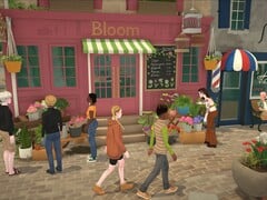Parafolk 在 Paralives 的 Early Access 版本中探索城镇广场。