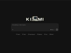 Kimi 网页界面的主屏幕,带有输入框和 K3 徽标