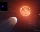行星 TOI 1227 b 及其恒星的概念图（图片来源：NASA、CXC、SAO 和 M. Weiss；已裁剪）