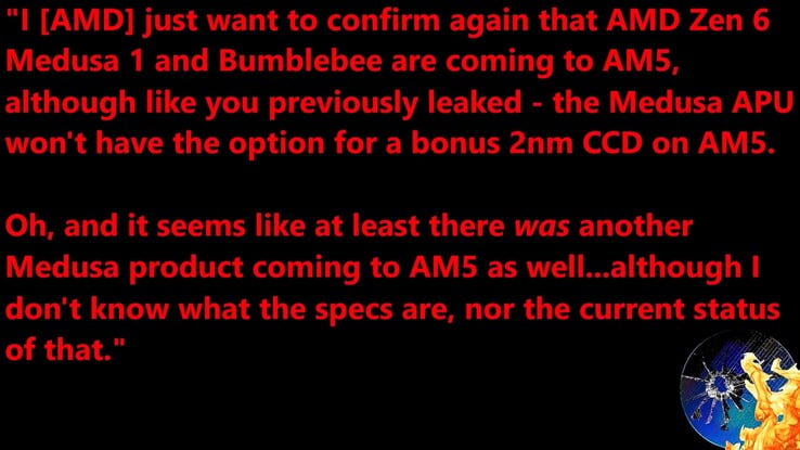 面向台式机的 AMD Zen 6 APU。