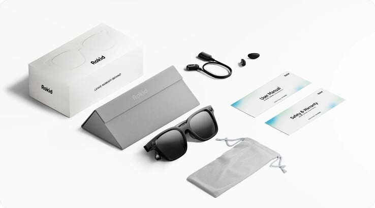 Rokid AI Glasses Style 包装盒内包含的所有物品
