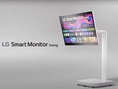 LG Smart Monitor Swing 借鉴了 LG StanbyME 的轮式支架。(图片来源：LG）