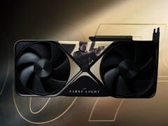 带有定制 007 First Light 包边的 RTX 5090(图片来源:Nvidia)