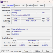 CPU-Z。主板