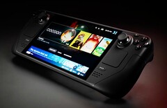 Steam Deck OLED 的 OLED 显示屏在压力测试后出现明显的伪影。(图片：Valve）