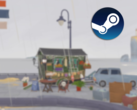 小小书店》以手绘地图为背景，每个地点都有自己的顾客。图为叠加了 Steam 徽标的游戏截图。 图片来源：Steam - 编辑