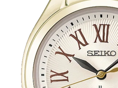 全新 Seiko HEA006J 的表盘采用罗马数字时标。