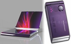 一款紧凑的索尼Xperia可折叠设备可能会让索尼爱立信W380等手机的设计元素回归。(图片来源：TechConfigurations/PhoneArena - 编辑)