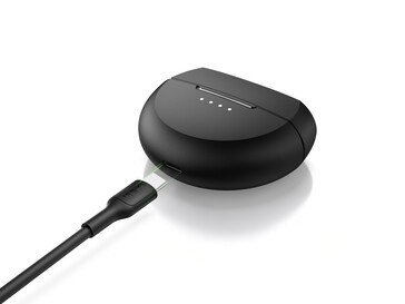 SoundForm Rhythm ANC 耳机的 USB-C 充电盒。(图片来源：贝尔金）