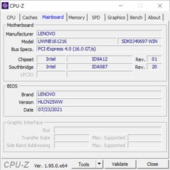 联想ThinkBook 13x G1 - CPUz