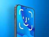 带有屏下 Face ID 概念的 iPhone。(图片来源：MacRumors） 