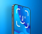 带有屏下 Face ID 概念的 iPhone。(图片来源：MacRumors） 