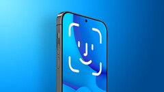 带有屏下 Face ID 概念的 iPhone。(图片来源：MacRumors） 