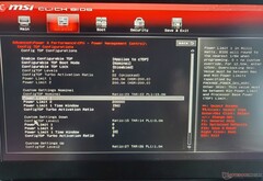 MSI Vector GP76 BIOS。权力限制