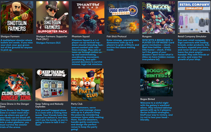 捆绑包中包含的所有物品