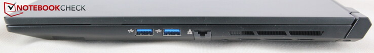 右边：2个USB-A 3.0，LAN