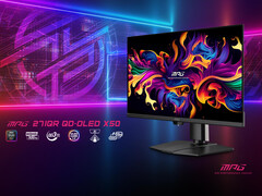 MPG 271QR QD-OLED X50 是多款 500 Hz 游戏显示器之一。(图片来源：微星科技）
