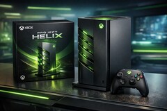 人工智能生成的微软 Project Helix 混合系统图像。