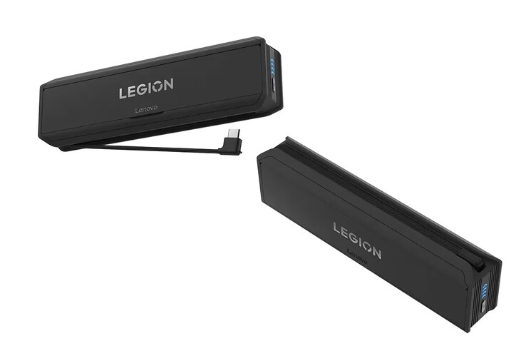 Legion Go 65W 12800mAh 移动电源配有可拆卸的 USB-C 线缆。(图片来源:联想)