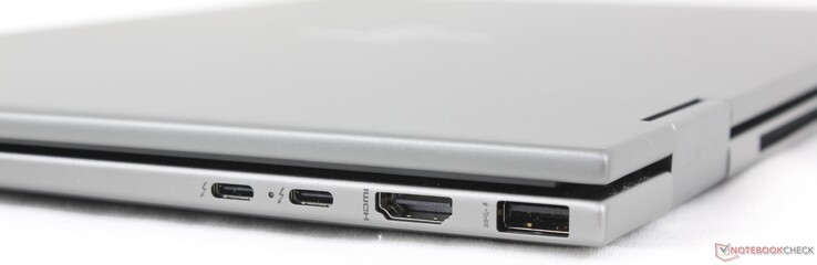 右： 2x USB-C Thunderbolt 4 w/ DisplayPort + Power Delivery、HDMI 2.1、USB-A（10 Gbps）