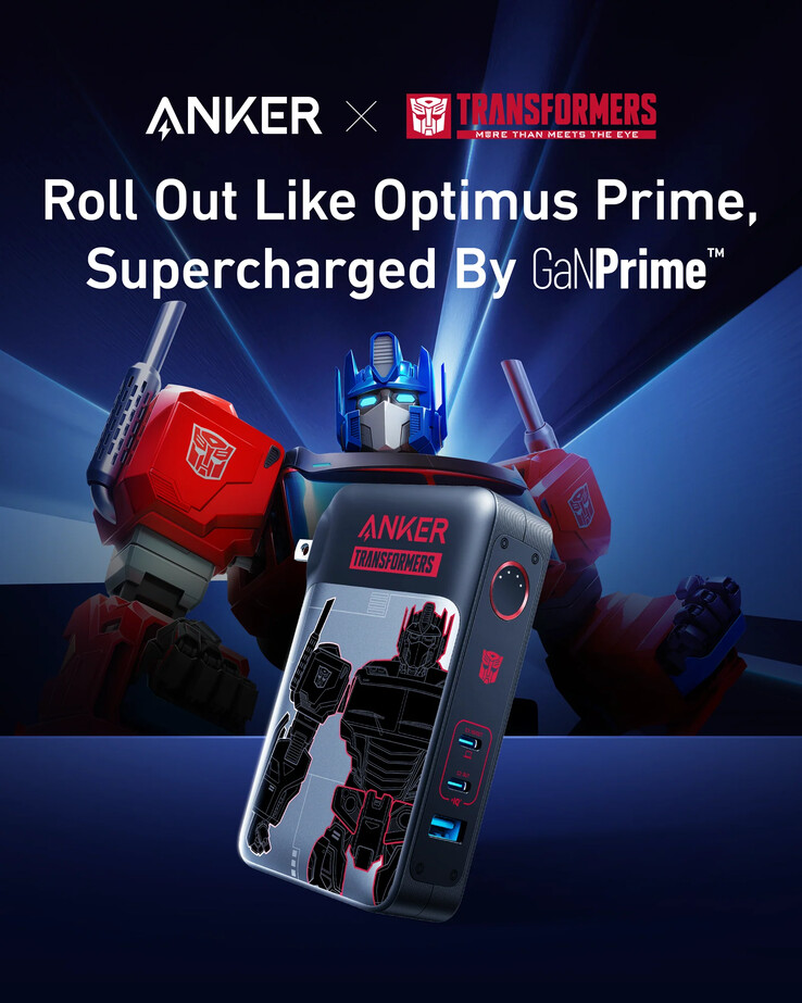 Anker x Transformers特别版733电源（GaNPrime PowerCore 65W）。（图片来源：Anker）。