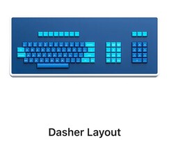 Dasher 布局缺少轨迹球，取而代之的是数字键盘（图片来源：Atomic）