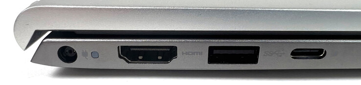 左边：1个电源接口，1个HDMI 1.4，1个USB 3.1 Type-A（Gen 1），1个USB 3.1 Type-C（Gen 1）。