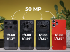 Nothing Phone (3)、Phone (3a)、Phone (3a) Pro 和 CMF Phone 2 的主摄像头规格（图片来源：Versus on YouTube；截图）