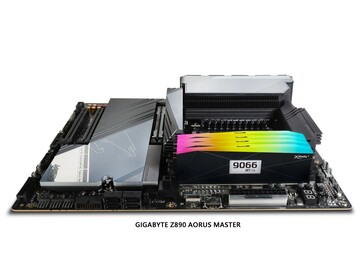 安装在技嘉 Z890 Aorus Master 主板上的 XFinity+ 套件。(图片来源：V-color）