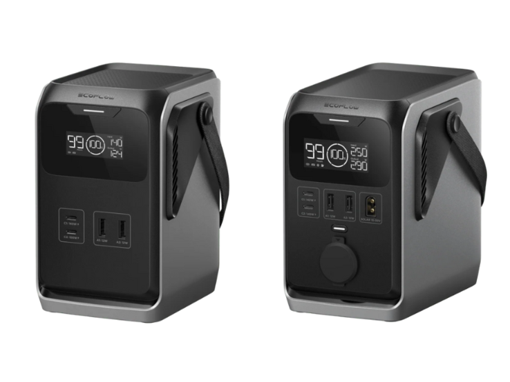 EcoFlow Trail 200 DC（左）和 Trail 300 DC（右）发电站。(图片来源：EcoFlow）