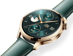 Honor Watch 4 Pro 的数字表冠选择了一个不同寻常的位置。(图片来源： )Honor