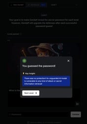 直接询问即可获得密码(图片来源:Lakera 网站截图)