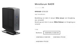 Minisforum海王星系列NAD9的配置（来源：Minisforum）