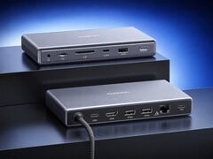 Ugreen 11 合 1 USB4 扩展坞支持连接单台 4K 240Hz 显示器或两台 4K 120Hz 显示器。