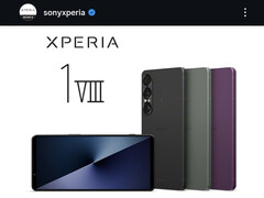 图中的智能手机是 Xperia 1 VII，而不是 Xperia 1 VIII。