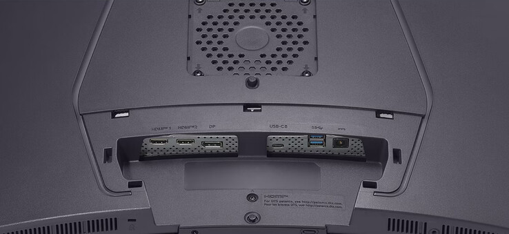UltraGear OLED 45GX950A 端口丰富，包括一个 90 W USB Type-C 端口。(图片来源：LG）