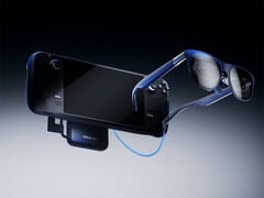 Neo 基本上是一款磁性电源，具有 AR 眼镜的显示直通功能。图：该配件的宣传图片。(图片来源：Xreal - 已编辑）