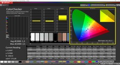 CalMAN ColorChecker（DCI-P3色彩目标空间）。