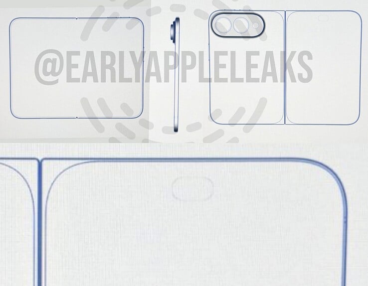 泄露的可折叠 iPhone CAD 渲染图显示了动感岛切口。