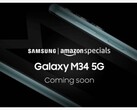 Galaxy M34正在路上。(来源：Amazon IN)