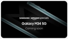 Galaxy M34正在路上。(来源：Amazon IN)