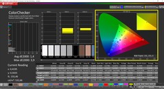 CalMAN ColorChecker（配置文件：sRGB，目标色彩空间：sRGB）