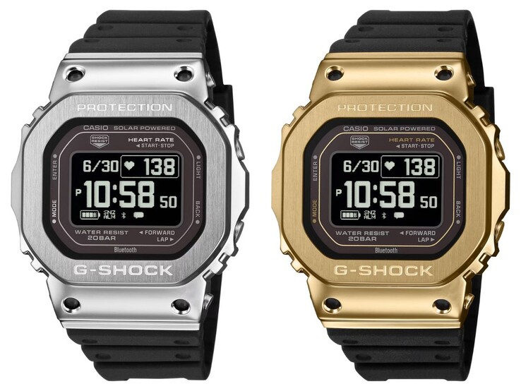 卡西欧 G-Shock GMH5600-1（左）和 GMH5600-9（右）腕表